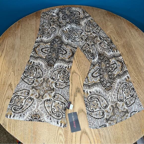 NWT Echo Design 100% Silk Scarf Paisley Stripes - Picture 1 of 5
